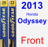 Front Wiper Blade Pack for 2013 Honda Odyssey - Premium