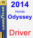 Driver Wiper Blade for 2014 Honda Odyssey - Premium