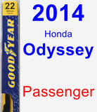 Passenger Wiper Blade for 2014 Honda Odyssey - Premium