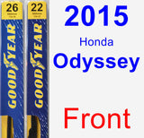 Front Wiper Blade Pack for 2015 Honda Odyssey - Premium
