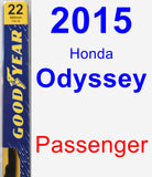 Passenger Wiper Blade for 2015 Honda Odyssey - Premium
