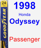 Passenger Wiper Blade for 1998 Honda Odyssey - Premium
