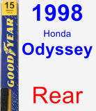 Rear Wiper Blade for 1998 Honda Odyssey - Premium