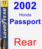 Rear Wiper Blade for 2002 Honda Passport - Premium