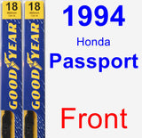 Front Wiper Blade Pack for 1994 Honda Passport - Premium