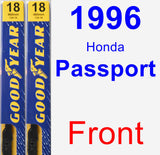 Front Wiper Blade Pack for 1996 Honda Passport - Premium