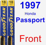 Front Wiper Blade Pack for 1997 Honda Passport - Premium