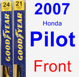 Front Wiper Blade Pack for 2007 Honda Pilot - Premium