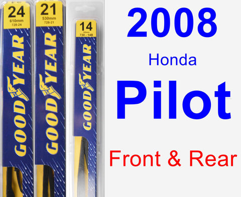 2013 honda pilot rear deals wiper blade size