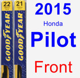 Front Wiper Blade Pack for 2015 Honda Pilot - Premium