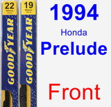 Front Wiper Blade Pack for 1994 Honda Prelude - Premium