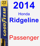 Passenger Wiper Blade for 2014 Honda Ridgeline - Premium