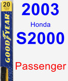 Passenger Wiper Blade for 2003 Honda S2000 - Premium