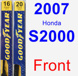 Front Wiper Blade Pack for 2007 Honda S2000 - Premium