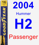 Passenger Wiper Blade for 2004 Hummer H2 - Premium