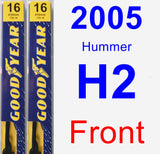 Front Wiper Blade Pack for 2005 Hummer H2 - Premium