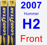 Front Wiper Blade Pack for 2007 Hummer H2 - Premium