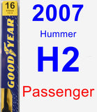 Passenger Wiper Blade for 2007 Hummer H2 - Premium