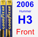Front Wiper Blade Pack for 2006 Hummer H3 - Premium