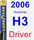 Driver Wiper Blade for 2006 Hummer H3 - Premium