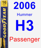 Passenger Wiper Blade for 2006 Hummer H3 - Premium