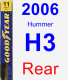 Rear Wiper Blade for 2006 Hummer H3 - Premium
