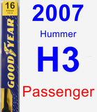 Passenger Wiper Blade for 2007 Hummer H3 - Premium