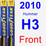 Front Wiper Blade Pack for 2010 Hummer H3 - Premium