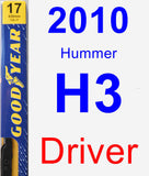 Driver Wiper Blade for 2010 Hummer H3 - Premium