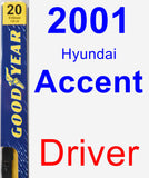 Driver Wiper Blade for 2001 Hyundai Accent - Premium