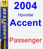 Passenger Wiper Blade for 2004 Hyundai Accent - Premium