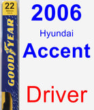 Driver Wiper Blade for 2006 Hyundai Accent - Premium