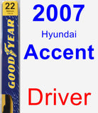 Driver Wiper Blade for 2007 Hyundai Accent - Premium