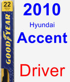 Driver Wiper Blade for 2010 Hyundai Accent - Premium