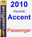 Passenger Wiper Blade for 2010 Hyundai Accent - Premium