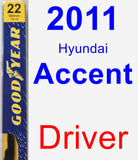 Driver Wiper Blade for 2011 Hyundai Accent - Premium