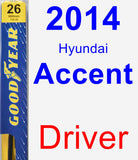 Driver Wiper Blade for 2014 Hyundai Accent - Premium