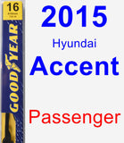 Passenger Wiper Blade for 2015 Hyundai Accent - Premium