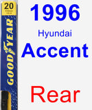 Rear Wiper Blade for 1996 Hyundai Accent - Premium