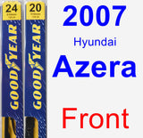 Front Wiper Blade Pack for 2007 Hyundai Azera - Premium