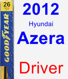 Driver Wiper Blade for 2012 Hyundai Azera - Premium