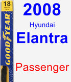 Passenger Wiper Blade for 2008 Hyundai Elantra - Premium