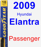 Passenger Wiper Blade for 2009 Hyundai Elantra - Premium