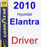 Driver Wiper Blade for 2010 Hyundai Elantra - Premium