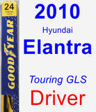 Driver Wiper Blade for 2010 Hyundai Elantra - Premium