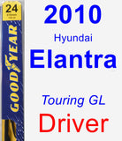 Driver Wiper Blade for 2010 Hyundai Elantra - Premium