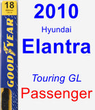 Passenger Wiper Blade for 2010 Hyundai Elantra - Premium