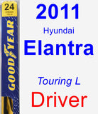 Driver Wiper Blade for 2011 Hyundai Elantra - Premium