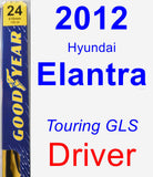 Driver Wiper Blade for 2012 Hyundai Elantra - Premium