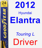 Driver Wiper Blade for 2012 Hyundai Elantra - Premium